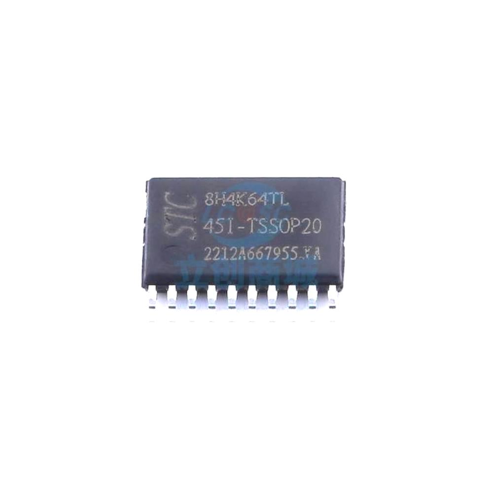 1 Pcs Microcontroller (MCU/MPU/SOC) STC8H4K64TL-45I-TSSOP20 TSSOP-20 6.5x6.5 STC8H4K64TL-45I-TSSOP20