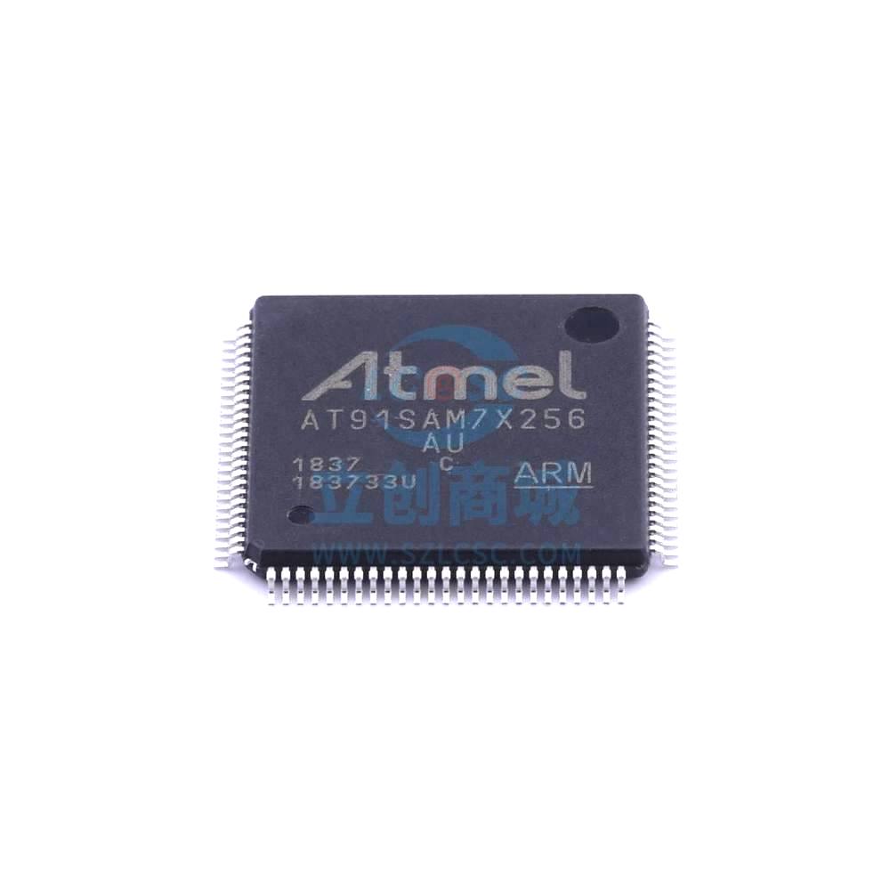 1 Pcs AT91SAM7X256C-AU TQFP-100_14x14x05P 16/32-Bit 55MHz 256KB AT91SAM7X256C-AU