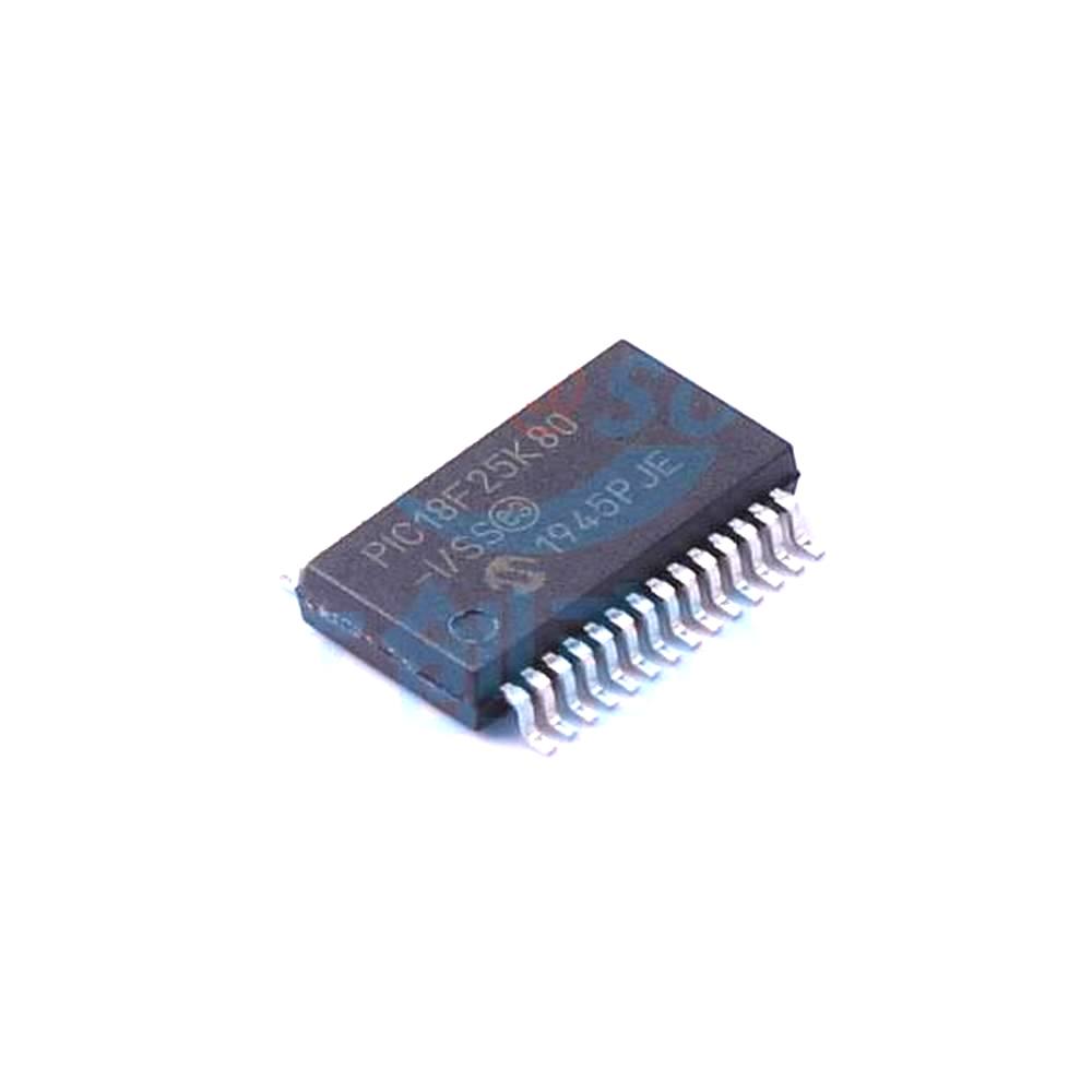 1 Pcs PIC18F25K80-I/ss SSOP-28_208mil 8-Bit 64MHz 32KB (16K x 16) PIC18F25K80-I/ss