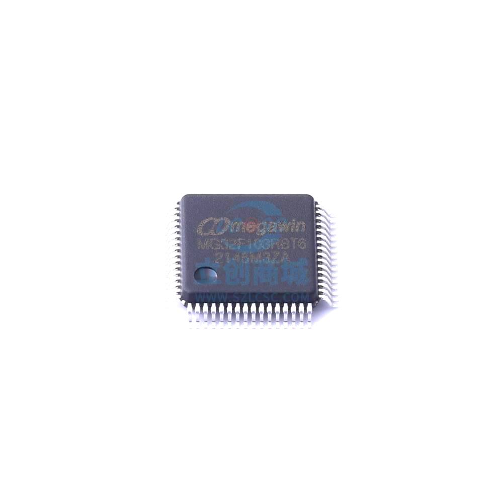 1 Pcs Microcontroller (MCU/MPU/SOC) MG32F103RBT6-80000 LQFP-64_7x7 MG32F103RBT6-80000