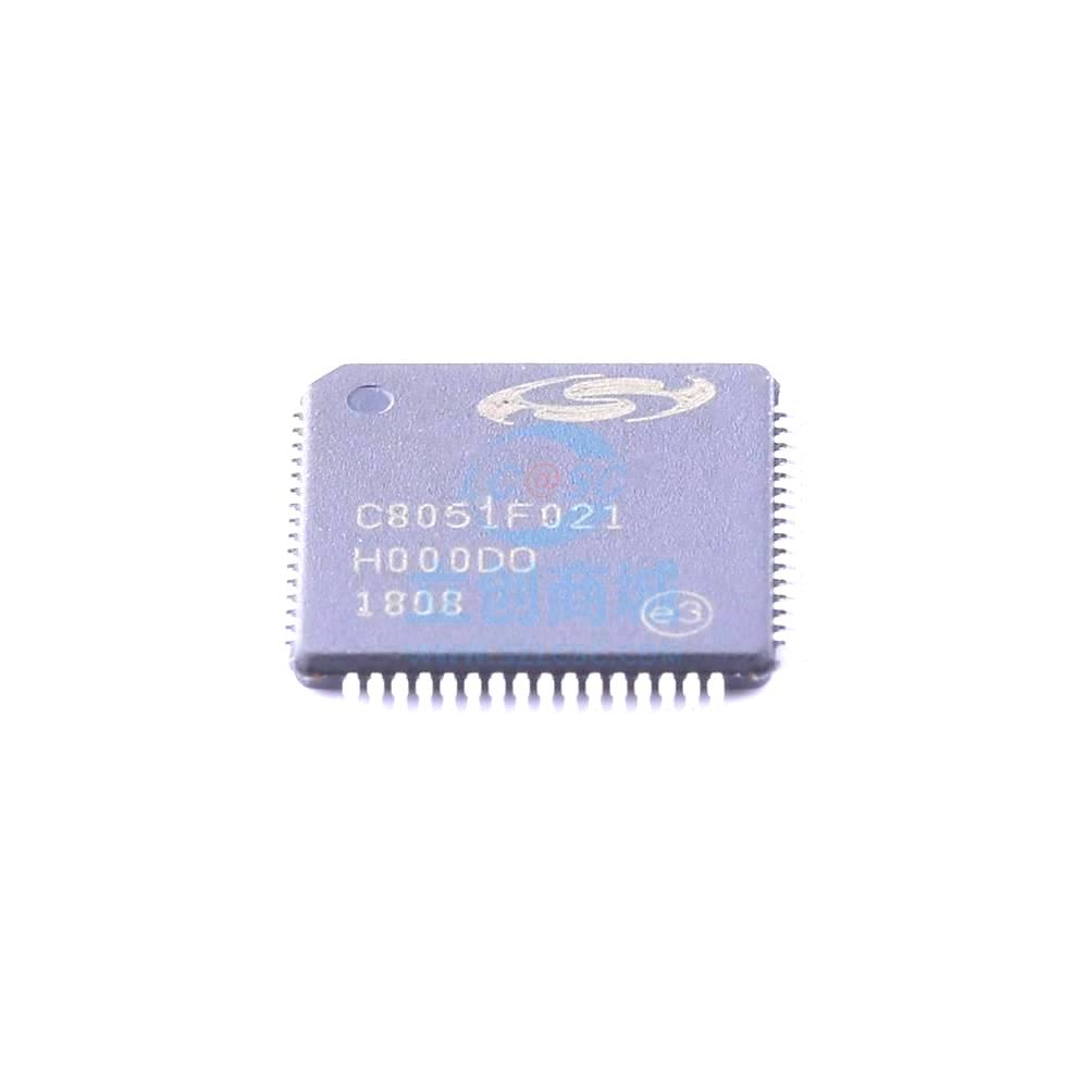 1 Pcs C8051F021-GQR TQFP-64_10x10x05P 8-Bit 25MHz 64KB C8051F021-GQR