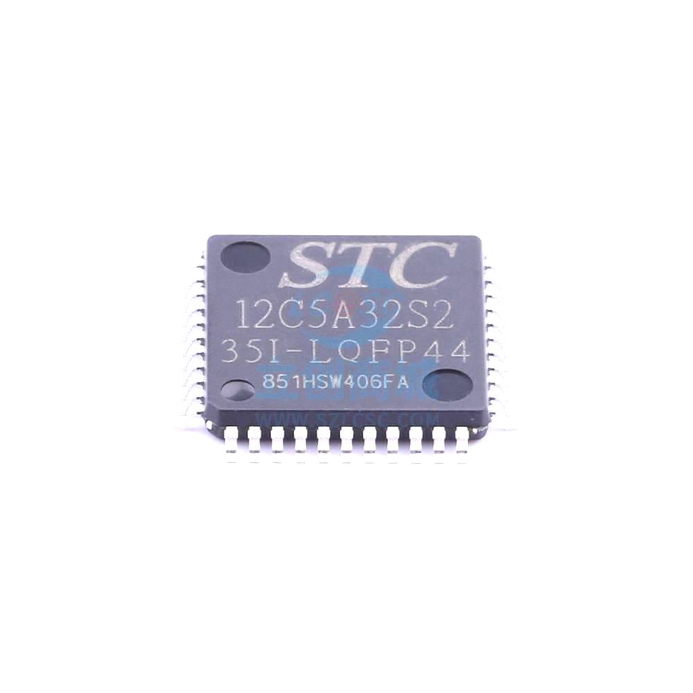 1 Pcs Microcontroller (MCU/MPU/SOC) STC12C5A32S2-35I-LQFP44 LQFP-44_10x10x08P STC12C5A32S2-35I-LQFP44