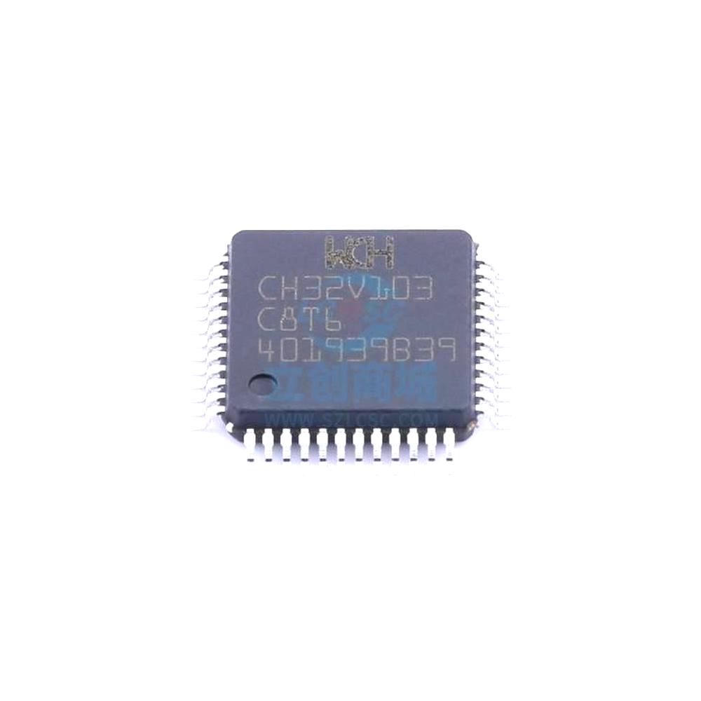 1 Pcs Microcontroller (MCU/MPU/SOC) CH32V103C8T6 LQFP-48 CH32V103C8T6