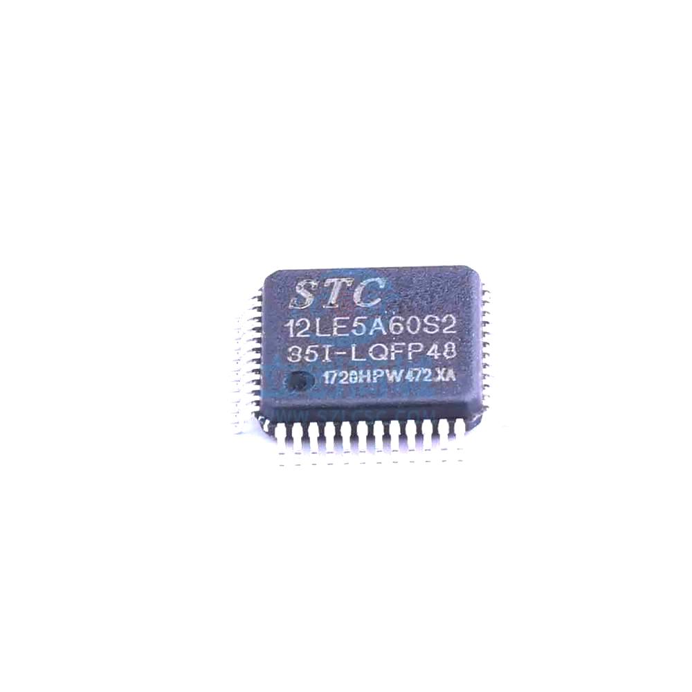 1 Pcs Microcontroller (MCU/MPU/SOC) STC12LE5A60S2-35I-LQFP48 LQFP-48_7x7x05P STC12LE5A60S2-35I-LQFP48