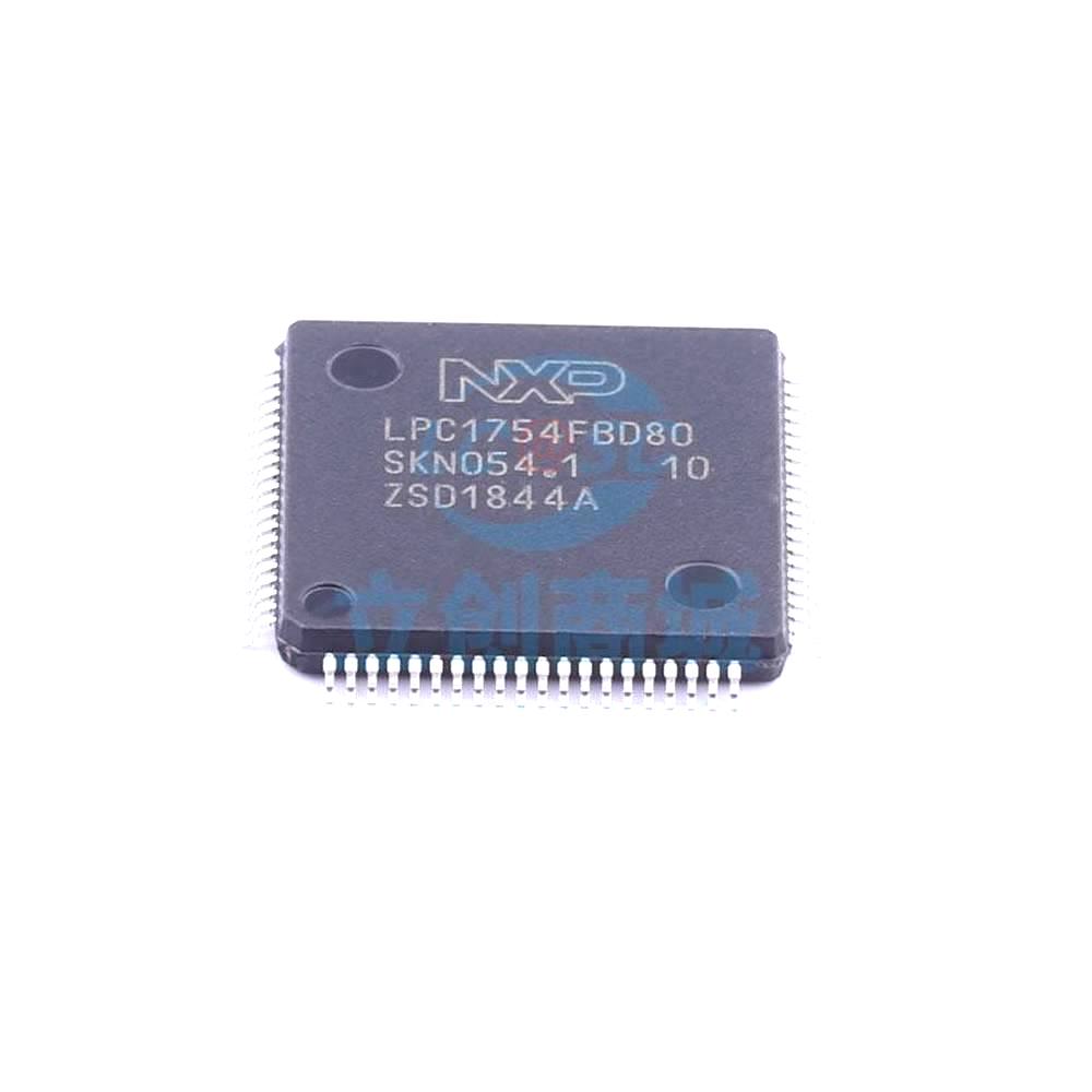 1 Pcs LPC1754FBD80,551 LQFP-80_12x12x05P 32-Bit 100MHz 128KB LPC1754FBD80,551