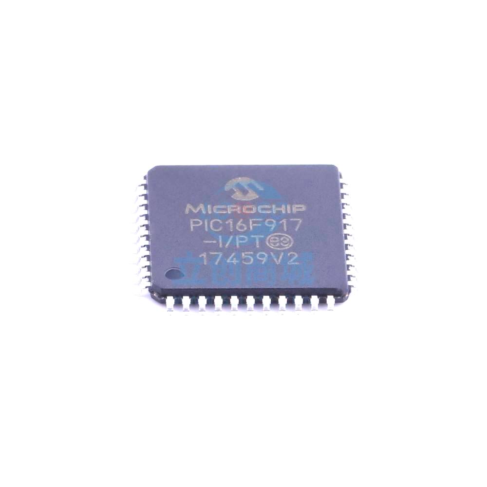 1 Pcs PIC16F917-I/PT TQFP-44_10x10x08P 8-Bit 20MHz 14KB (8K x 14) PIC16F917-I/PT