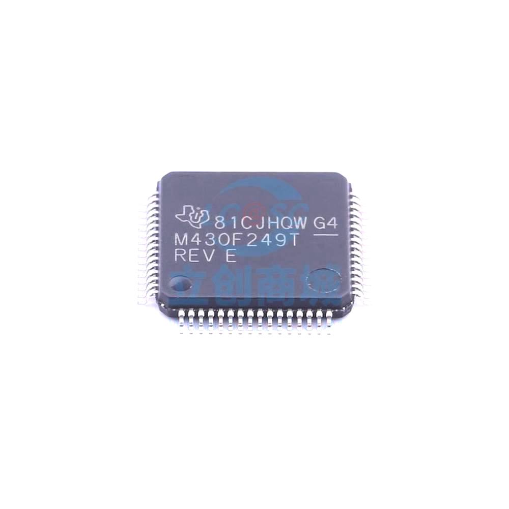 1 Pcs MSP430f249TPMR LQFP-64_10x10x05P 16-Bit 16MHz 60KB (60K x 8 + 256B) MSP430f249TPMR