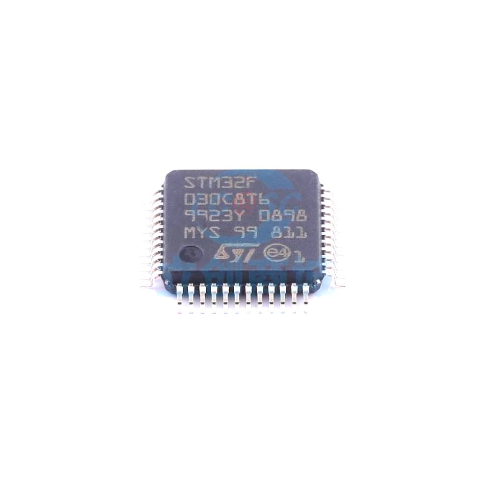 1 Pcs STM32F030C8T6TR LQFP-48_7x7x05P 32-Bit 48MHz 64KB STM32F030C8T6TR