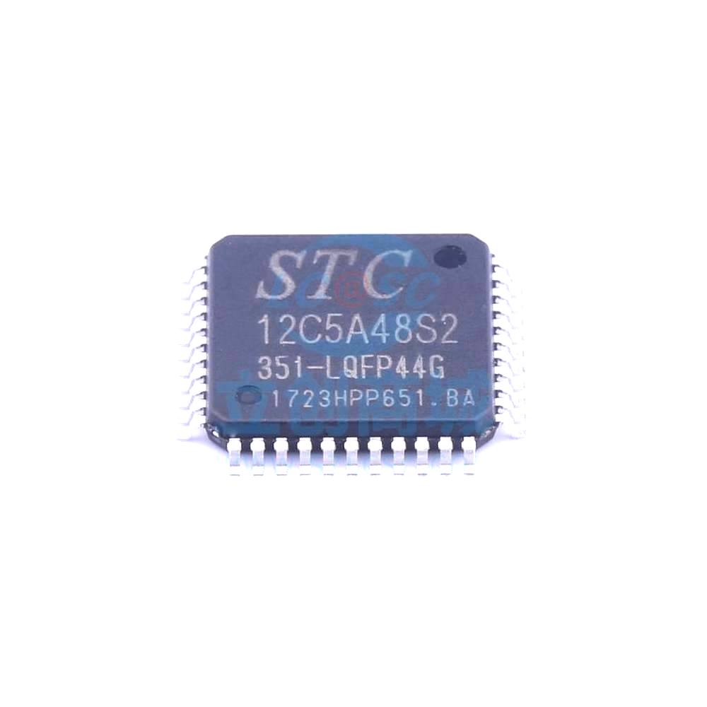 1 Pcs Microcontroller (MCU/MPU/SOC) STC12C5A48S2 LQFP-44_10x10x08P STC12C5A48S2-35I-LQFP44