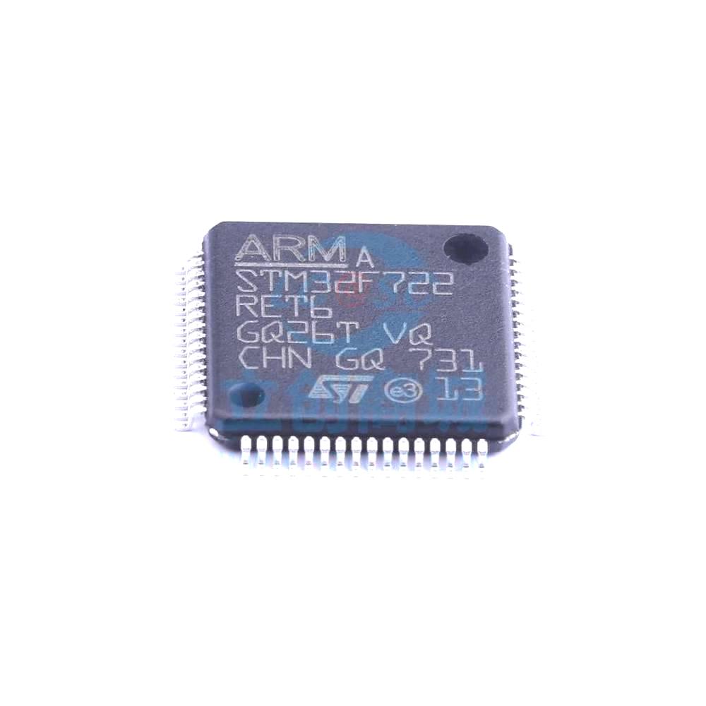 1 Pcs STM32F722RET6 LQFP-64_10x10x05P 32-Bit 216MHz 512KB STM32F722RET6