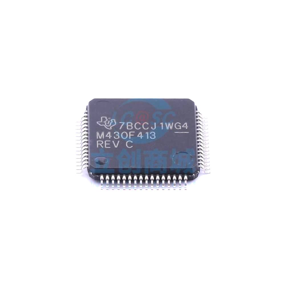 1 Pcs MSP430F413IPMR LQFP-64_10x10x05P 16-Bit 8MHz 8KB (8K x 8 + 256B) MSP430F413IPMR